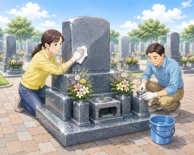 梅雨時期に向けて、お墓掃除のちょっとしたコツ